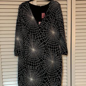 NWT SPIDERWEB WIGGLE DRESS VIXEN BY MICHELINE PITT X-LARGE